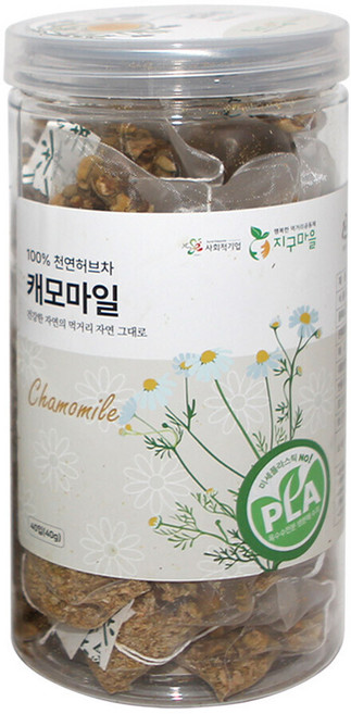 지구마을 생분해필터 PLA 캐모마일 허브티백차, 1g, 1개, 40개입