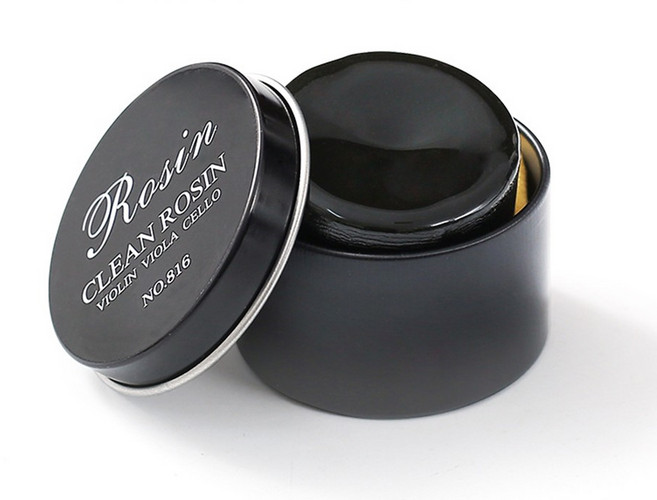 NO.816 鐵盒松香 適用於小提琴、中提琴、大提琴, 黑色 (大提琴/低音提琴/胡琴), 1個, 黑色