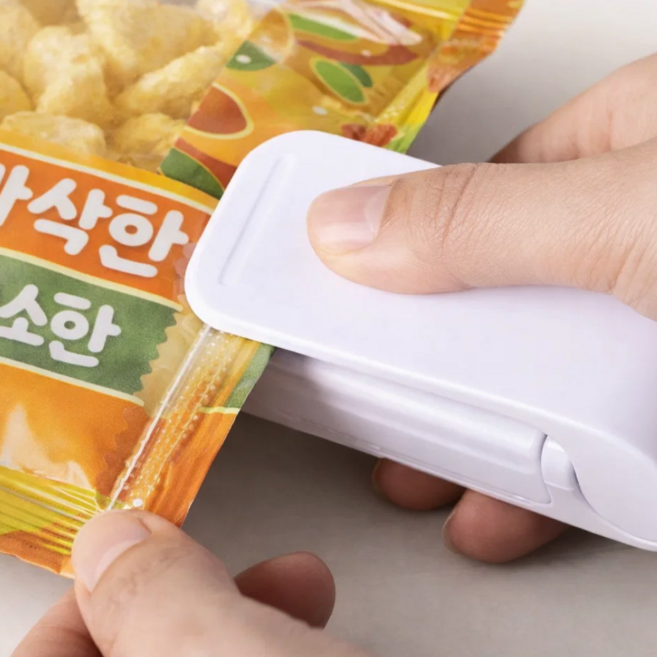 도어룸 휴대용 가정용 미니 소형 실링기 비닐 밀봉 접착 화이트, 1개