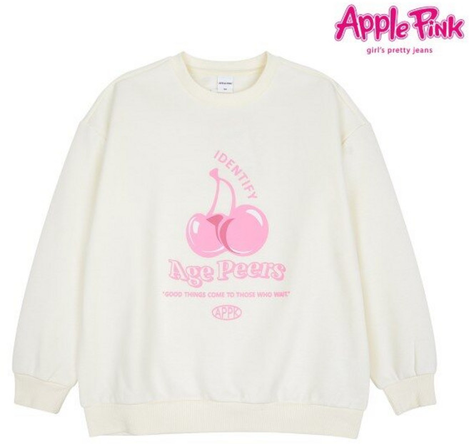 애플핑크 겨울마감 체리 나염 맨투맨 티셔츠 (APK8R702GSI)