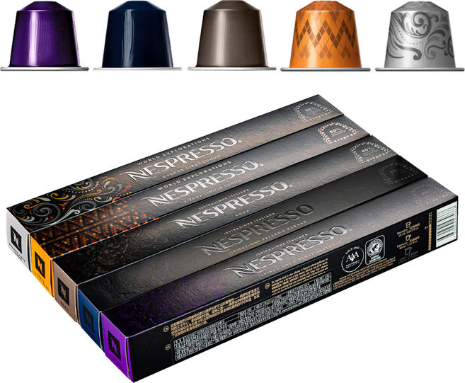 네스프레소 정품 캡슐 판매량 많은 오리지널 베스트 5종 세트, 5.3g, 5박스, 10개입