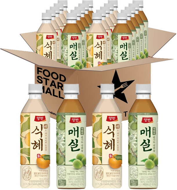 푸드스타 동원 양반 500ml 2종세트(배식혜 매실차) 각 10개 총 20개