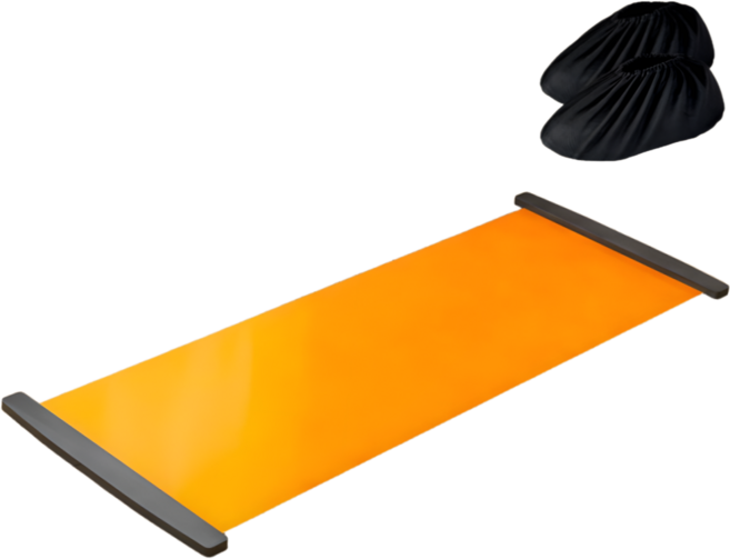 홈잼 실내 슬라이드 보드 스케이팅 슬라이딩 매트 운동기구, 1개, 오렌지