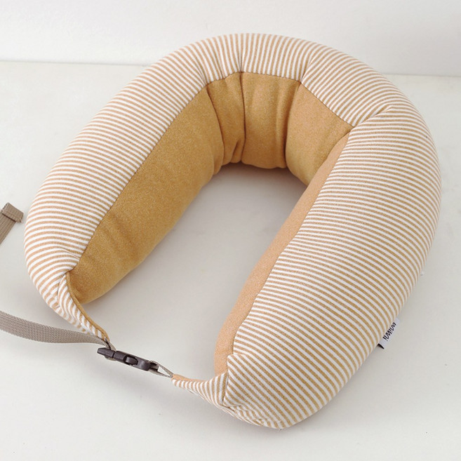미미캐츠 핀스트라이프 롱 비즈 목베개