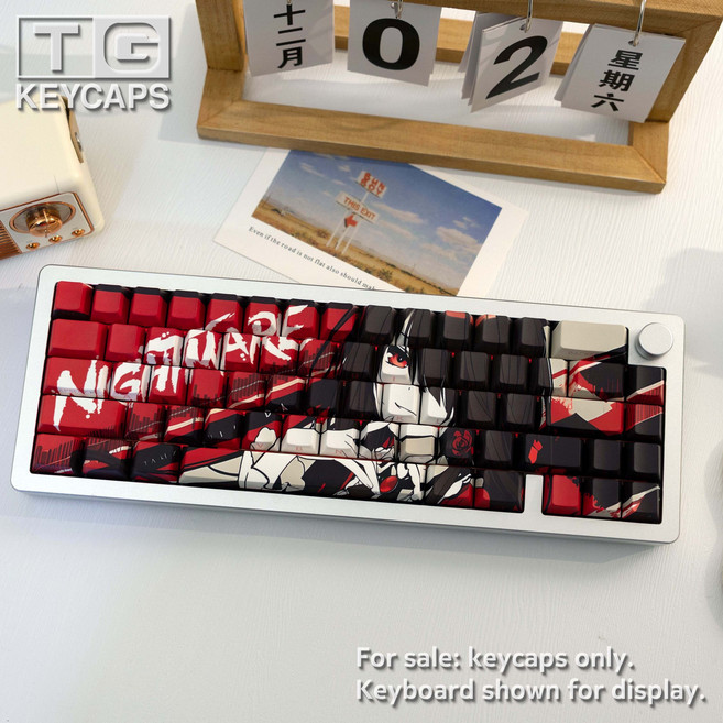 쿠루미 키캡 PBT 키캡 측면 각인 반투명 열승화 MX 호환 61/64/68/87/96/104/108 배열 지원, BOX