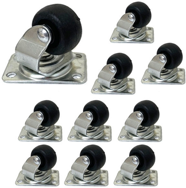 가구가구또가구 3cm 회전바퀴 흑색 가구바퀴 캐스타 캐스터, 10개