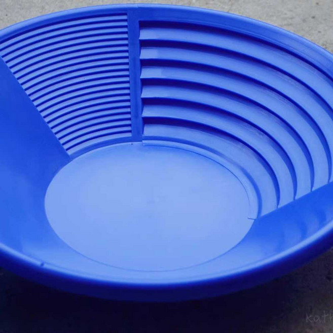 사금채취도구 패닝접시 플라스틱 채굴 장비 모래 금 트레이, 1개, 진파랑