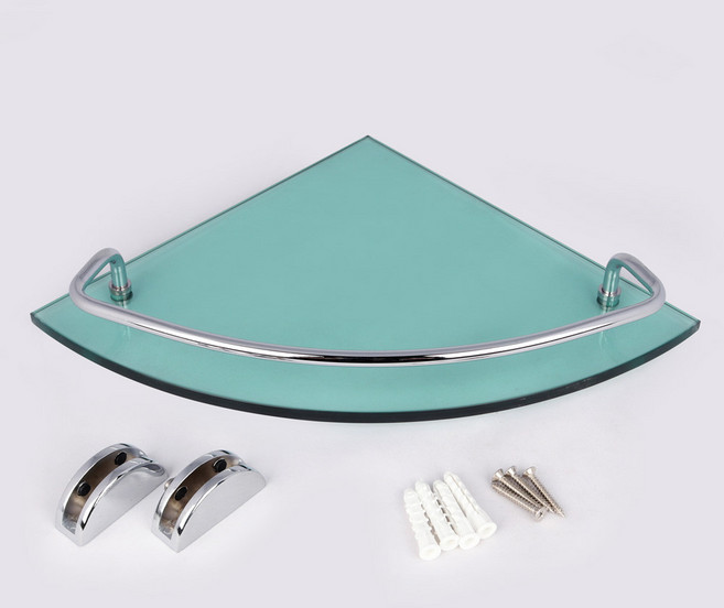 SW 고급 강화유리 욕실 코너선반, 3개