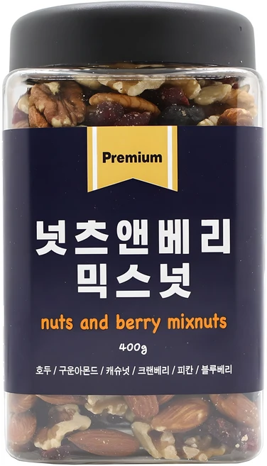 애드웰스 넛츠앤베리 믹스넛, 400g, 1개 - 쿠팡