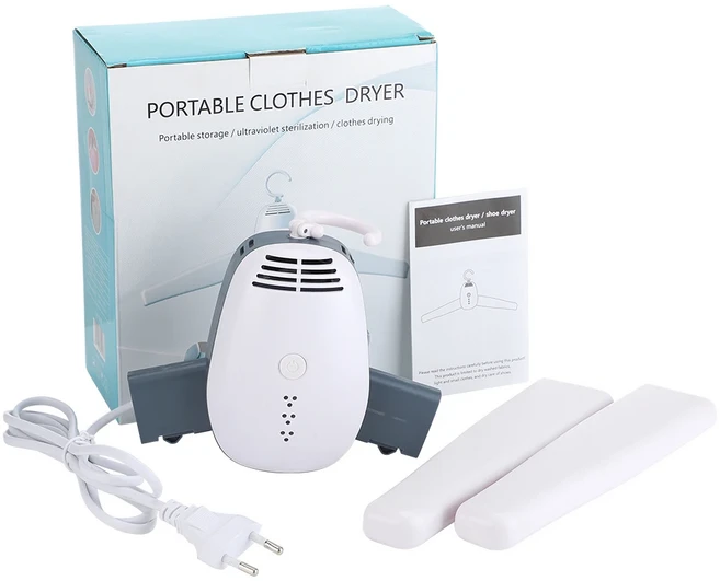 가정용 휴대용 전기 의류 건조기 신발 여행용 110V 220V, 01 EU Plug, 01 China Mainland