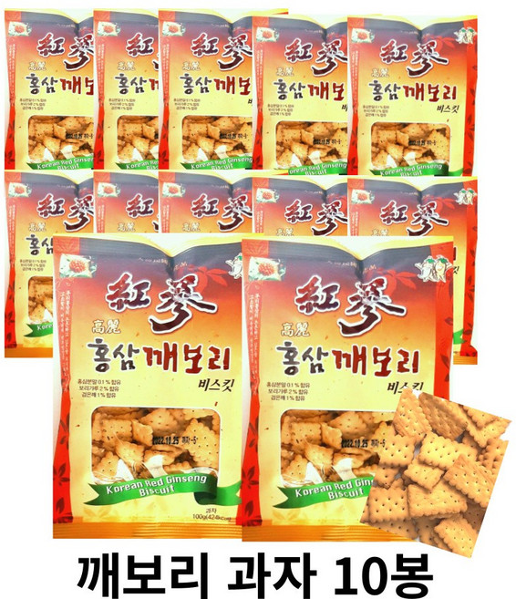 금풍제과 홍삼 깨보리비스킷 (100g ), 100g, 10개