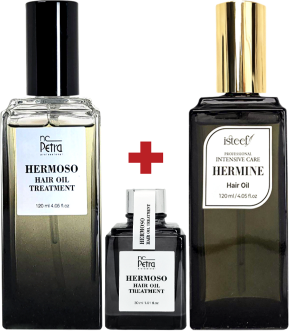 1+1 NC 엔씨페트라 에르모소 헤어 오일 열 보호 에센스 향기좋은 미용실 염색모발, 2개, 120ml