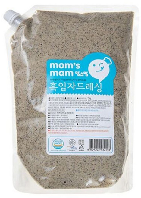 (냉장)미르마로 맘스맘 흑임자 드레싱 2kg샐러드, 1개