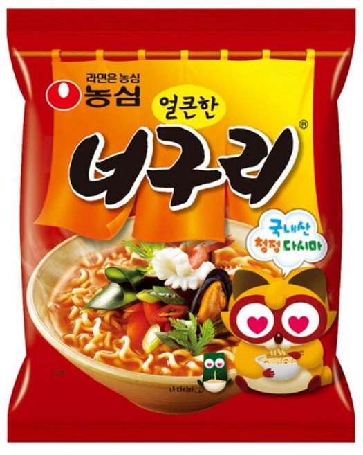 농심 얼큰한너구리 120g 30봉 1박스 [BUG16931], 1세트