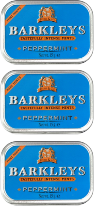 바클리즈 캔디 무설탕 미니 페퍼민트, 15g, 3개