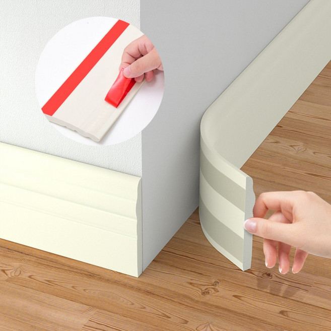 굽도리 걸레받이 장판 바닥 쿠션 몰딩시트 광폭8cm, 1개, 그레이