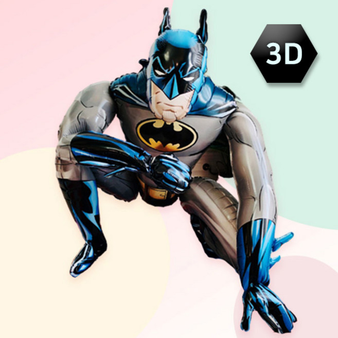 [예쁨주의지호] 히어로풍선모음 / 어벤져스/남아풍선/ 헐크/스파이더맨/아이언맨/배트맨, 앉아있는 히어로풍선_배트맨