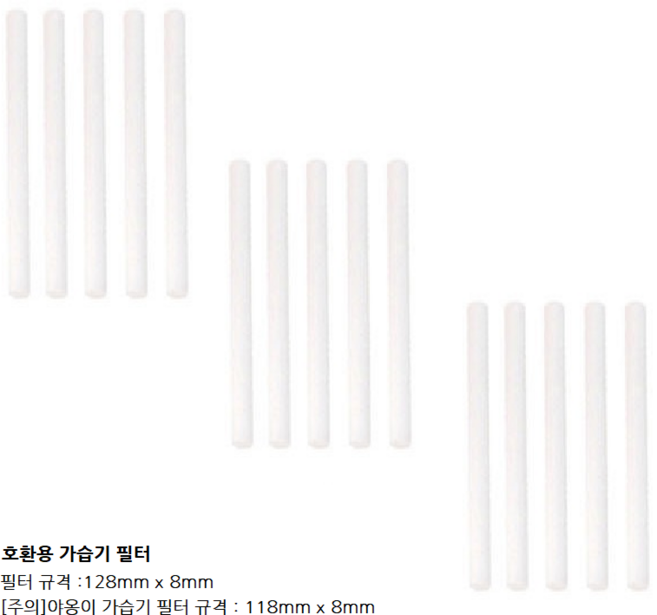 와일드프로 야옹이가습기 무드등 필터 추가 증정, 호환용 필터만 15개