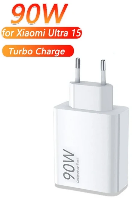 샤오미 호환 15 울트라 노트 프로 터보 고속 충전기용 90W 퀵차지 USB 폰 어댑터 타입 C 케이블