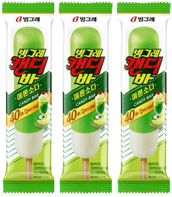 달콤달 아이스크림 캔디바 메론소다 맛, 40개, 70ml