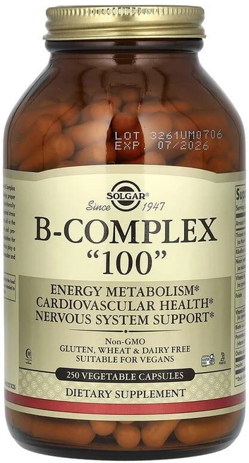 Solgar B-Complex "100"솔가 B-콤플렉스 "100" 250정, 1개 - 쿠팡