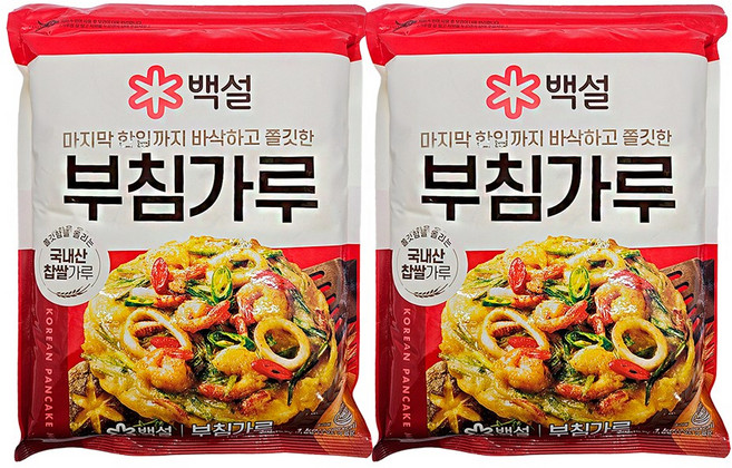백설 부침가루, 1kg, 2개