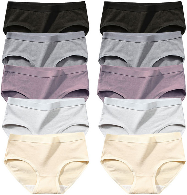 더잘 더편한 여성 면 팬티 10종 세트 M~2XL