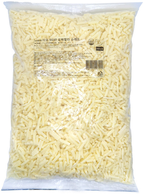 썬리취 디오 SG10 모짜렐라 고다 피자치즈 자연100 2.5kg 냉장, 1개