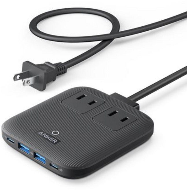 Anker Nano Charging Station 6-in-1 67W USB 탭 전원 탭 AC 플러그 2구 USB-C 2포트 USB-A
