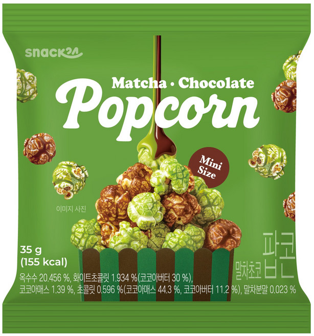 스낵24 말차초코팝콘35g 10개, 35g