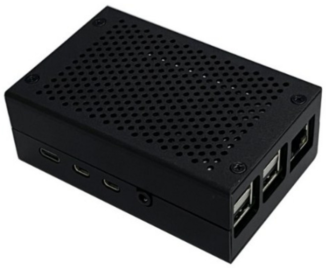 라즈베리파이 2/3 B B+ 알루미늄 케이스 - 블랙 통풍형 메탈 커버 - 고정형 하우징 보호케이스, 1개