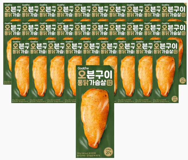 굽네 오븐구이 통 닭가슴살 오리지널 110g, 30개
