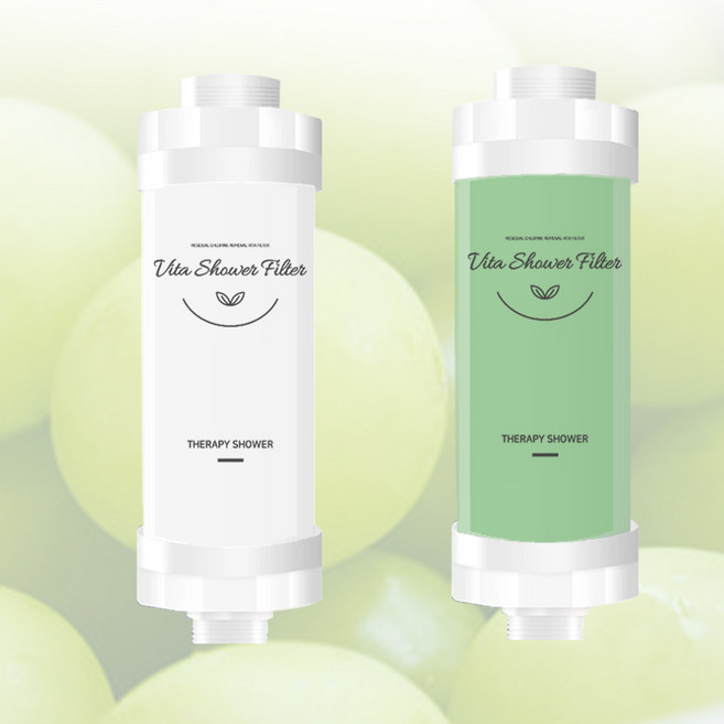 베이루 비타민필터 녹물제거필터 샤워필터, 청포도향+녹물제거필터, 1개