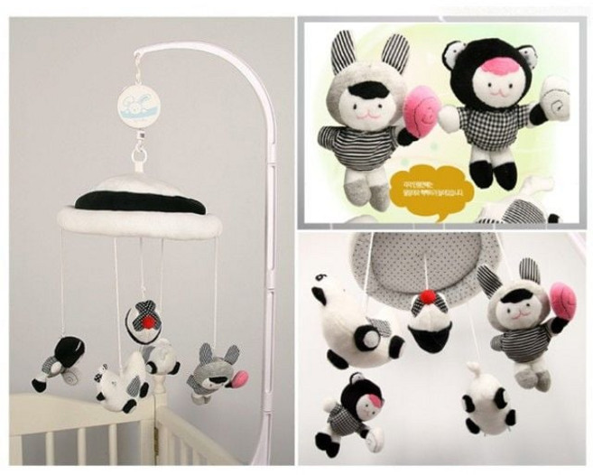 아기모빌 요정흑백모빌 오르골포함 멜로디 봉제인형 신생아모빌 멜로디완구 g9g+80085Hz