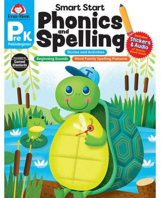 Smart Start: Phonics and Spelling Grade Prek Workbook, Evan-Moor Educational Publi...