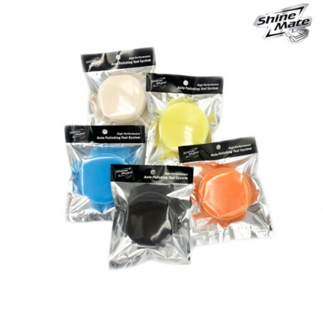 샤인메이트 폼패드 3인치(검정) (광택 폴리싱 차량 스폰지 연마마트), 화이트(폴리싱), 1개
