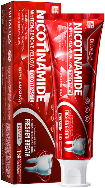 Gurene 니코틴아미드 치아 미백 구강 깊은 세척 잇몸 보호 치약은 니코틴아미드가 함유되어 치아의 황조를 효과적으로 제거하고 구강을 깊이 세척하며 잇몸을 보호합니다, 1개, 100g