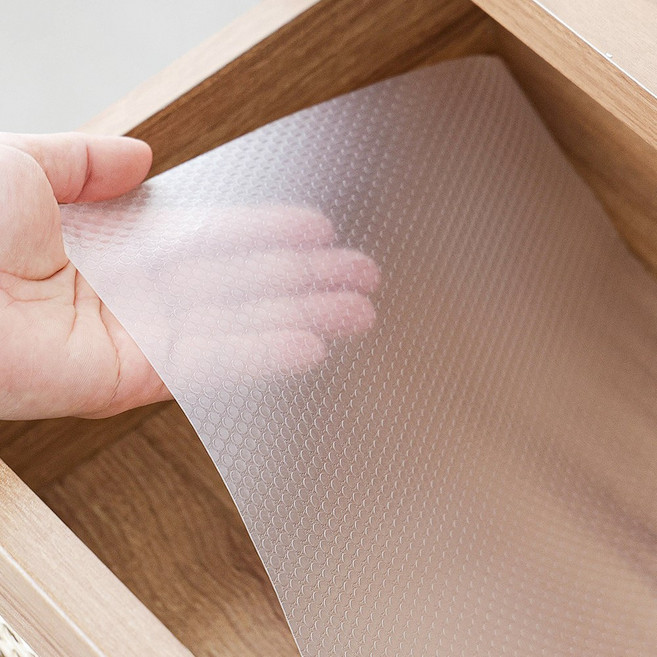 파쿠젠 EVA 잘라쓰는 다용도 주방 서랍 매트 방수 오염방지매트 4P 중형, 1세트, 반투명 4p세트