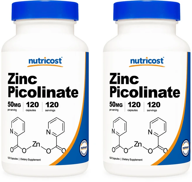 뉴트리코스트 아연 Zinc Chelate 50mg 120캡슐, 120정, 2개 - 쿠팡