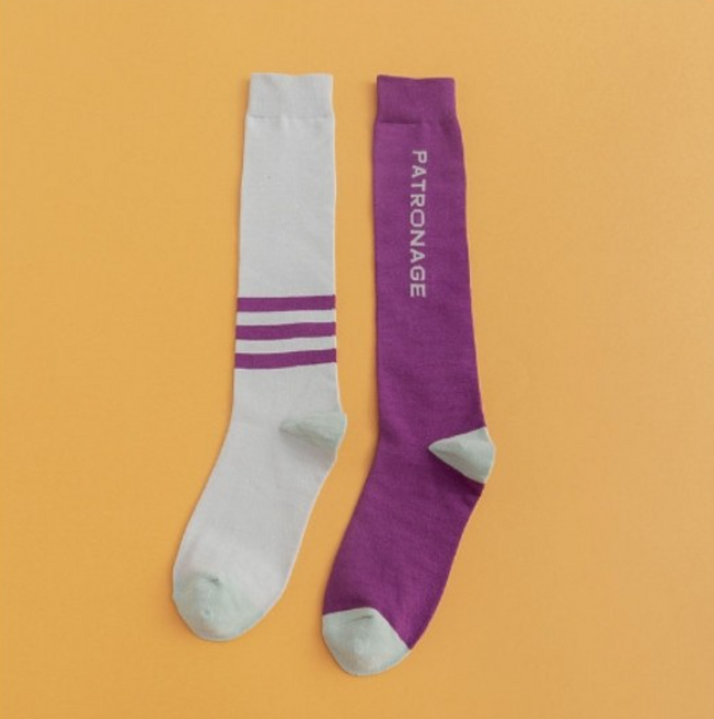 라세시봉 언발란스 양말 컬러 니삭스 짝짝이 포인트 무릎 양말 골프 스포츠 5켤레 1묶음