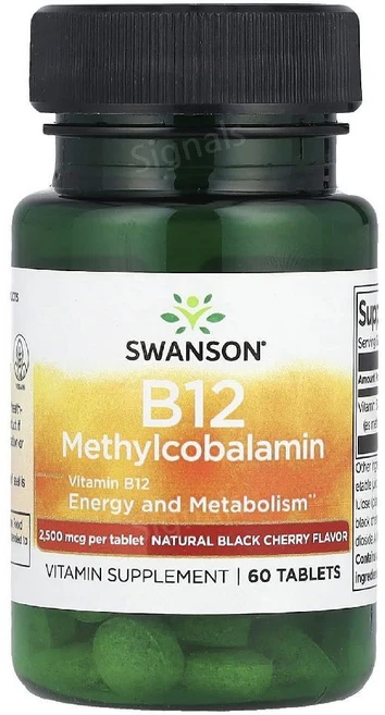 스완슨 비타민B12 메틸코발라민 VitaminB12 5000mcg 사탕정제 60정, 비타민 B12 60정, 1개 - 쿠팡