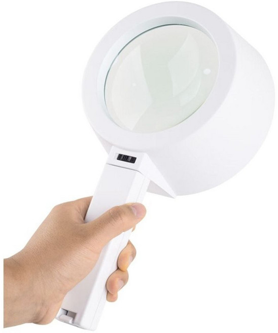 확대경 돋보기 작업용 LED 대형 렌즈 120mm 2x 6LED ykm*536sN, 1개