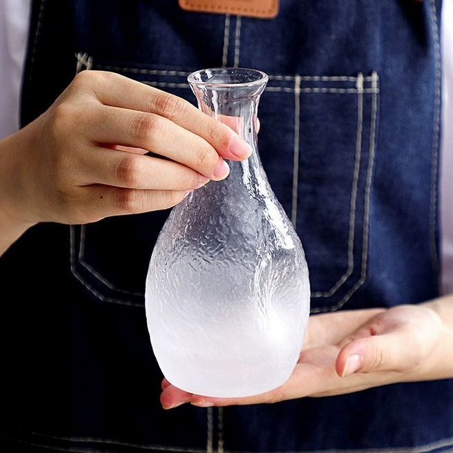 투명도쿠리 유리정종잔 선물 도꾸리 투명 술병 투명, 1개, 클라우드 단일주전자