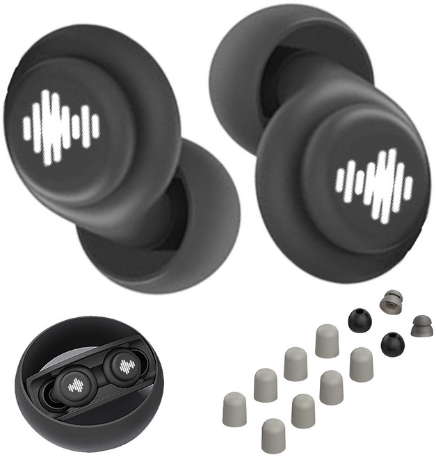 노이즈랩 소음방지 귀마개 층간소음 차단 수면용 이어플러그 취침용 실리콘 귀마게 귀르가즘, 라이트블랙, 1개