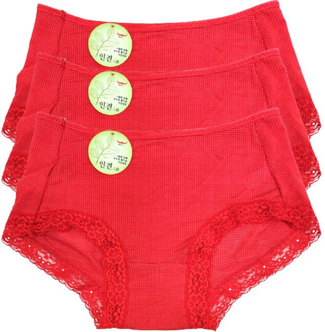 이너라인 빅사이즈 시원한 인견팬티 노라인 여성팬티 3P 806