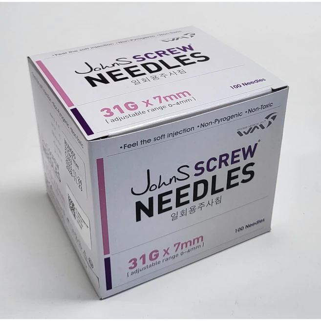 존슨 스크류니들(Johns Screw Needles) 31G 7mm 1Box(100개입), 1개 - 쿠팡