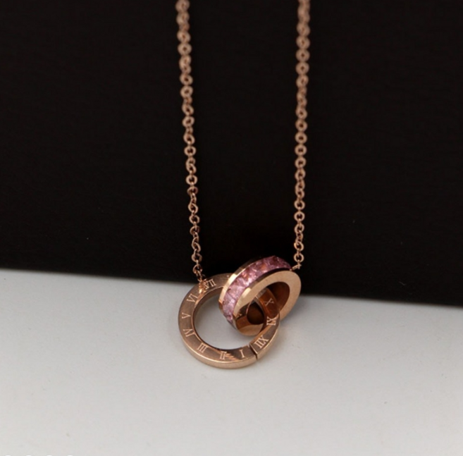 드마엘 티타늄 스틸 큐빅 크로스링 목걸이(4color) 변색NO 알러지NO