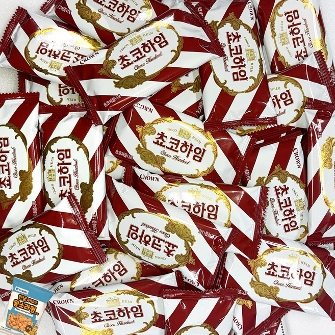 크라운 초코하임 54개입 개별포장 대용량간식 + 소라과자, 15.7g, 54개