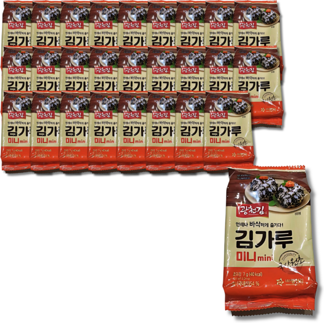 [광천김] 미니 김가루 7g x 27봉 (캠핑/도시락 추천), 27개
