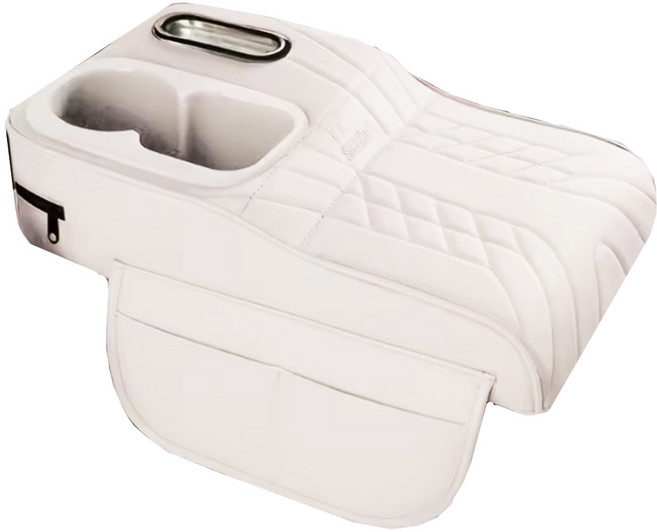 셀렉트템 차량용 콘솔 쿠션 팔걸이 수납함 컵홀더, 1개, 화이트